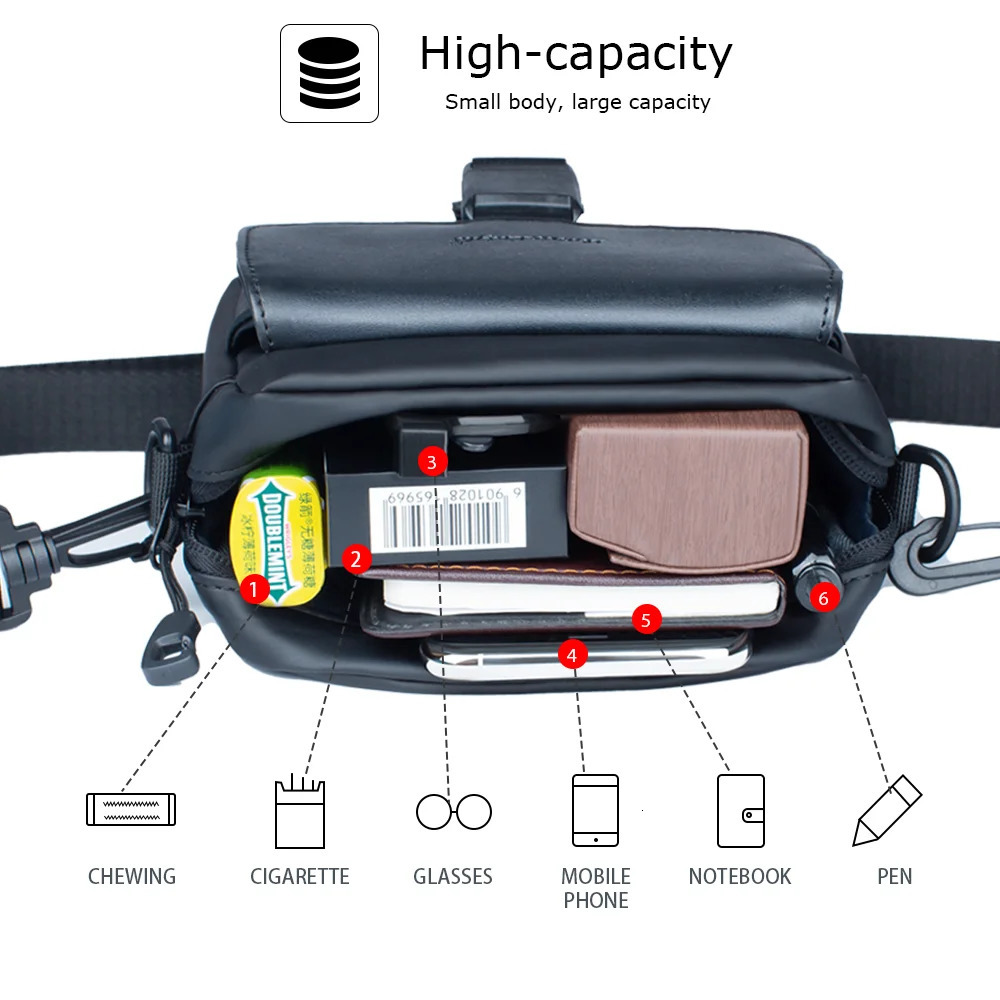 HcanKcan Mens Crossbody Bag Men Waterproof Light weight Shoulder Bag Phone Bicycle Sling Bag Man Messenger Bag for Mini Ipad 240403
