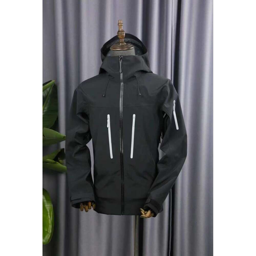 New Embroidery Alpha SV 6Th Outdoor Waterproof Windbreaker Hiking Jackets Three Layer Mens Womens Camping Coat