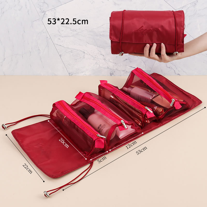 The tote bag new make-up bag four-in-one travel portable multi-functional large-capacity removable wash storage bag bag bag