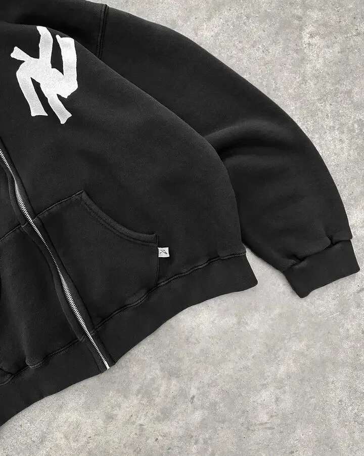 Y2k Street Wear New Haruku Hip Hop Retro Letter Pattern High Quality Women's Top Casual Hoodie