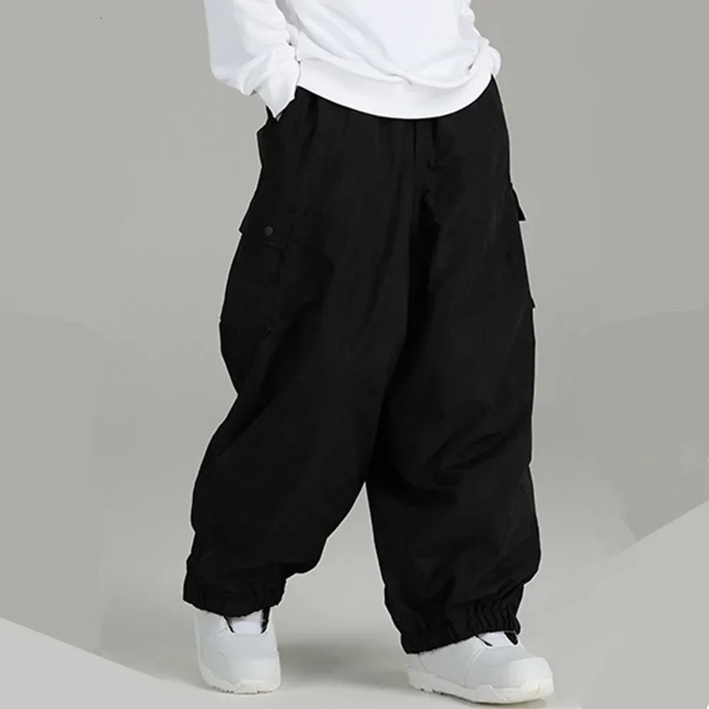 2024 Man Woman Skiing Baggy Pants Warm Loose Skying Ski Trousers Winter Outdoor Waterproof Female Snow Snowboard Pants Clothes 241118