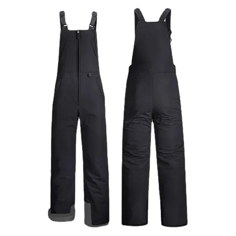 Insulated Ski Pants Overalls Ripstop Warm Insulated Snowboard Overalls Comfortable Snow Bibs Ski Pants For Men And Women Black 241118