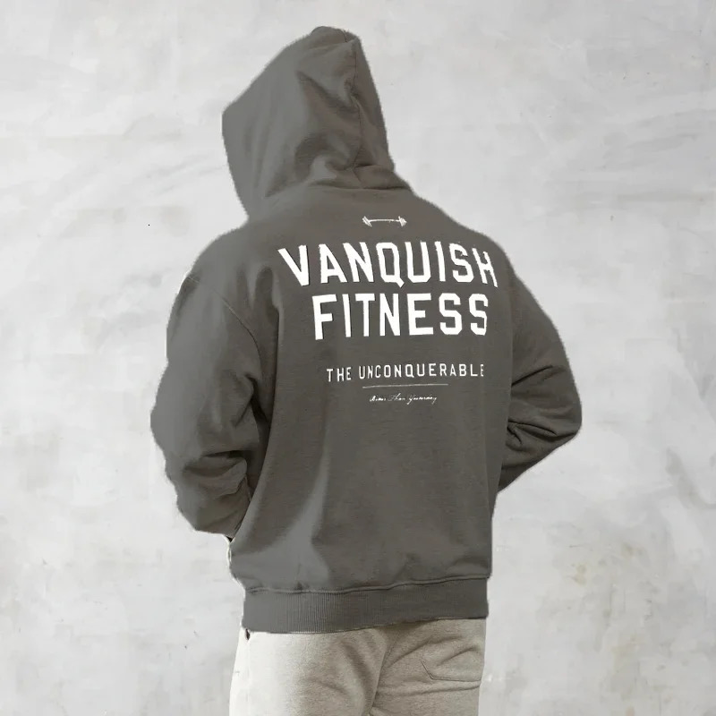 Men Oversized Hoodie Cotton Loose Sportswear Joggers Gym Sports Pullover Fitness Running Training Coat Casual Fashion Sweatshirt 241118