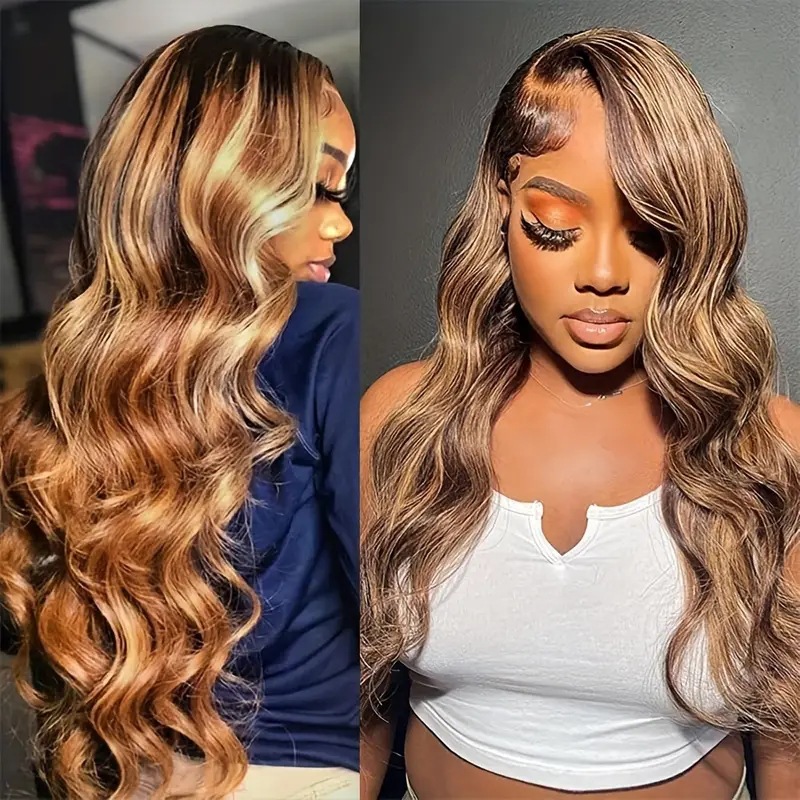 13x4 Deep Wave Water 30inch Similar to Real Human Hair Wigs Lace Front Wigs Brazilian Body Wave Lace Cosure Wig Pre Plucked Wave Wigs Synthet Silky La