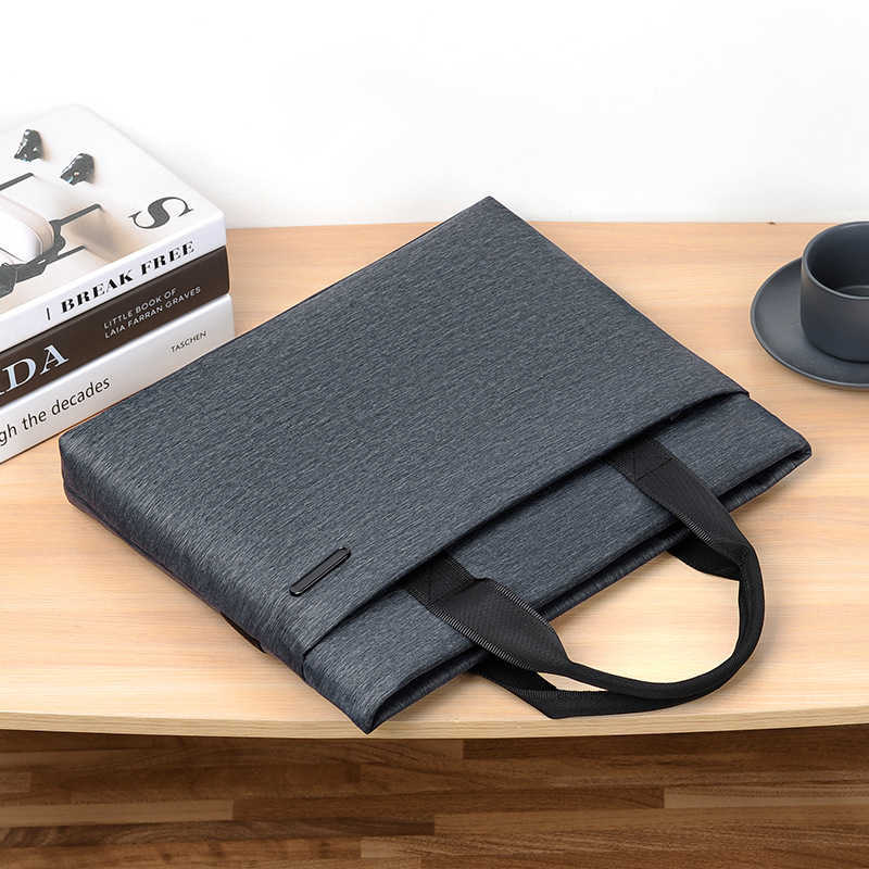 New Handheld Document Bag, Computer Bag, Business Office Meeting Bag, Printed Advertisement, Men's briefcase
