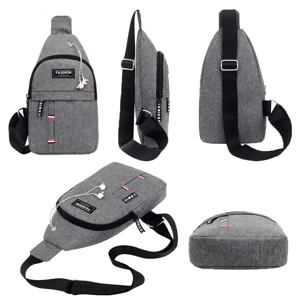 Mens Chest Bag Fashion KoreanStyle Casual Sports WaterProof Shoulder Crossbody Cross Body for Men 241118