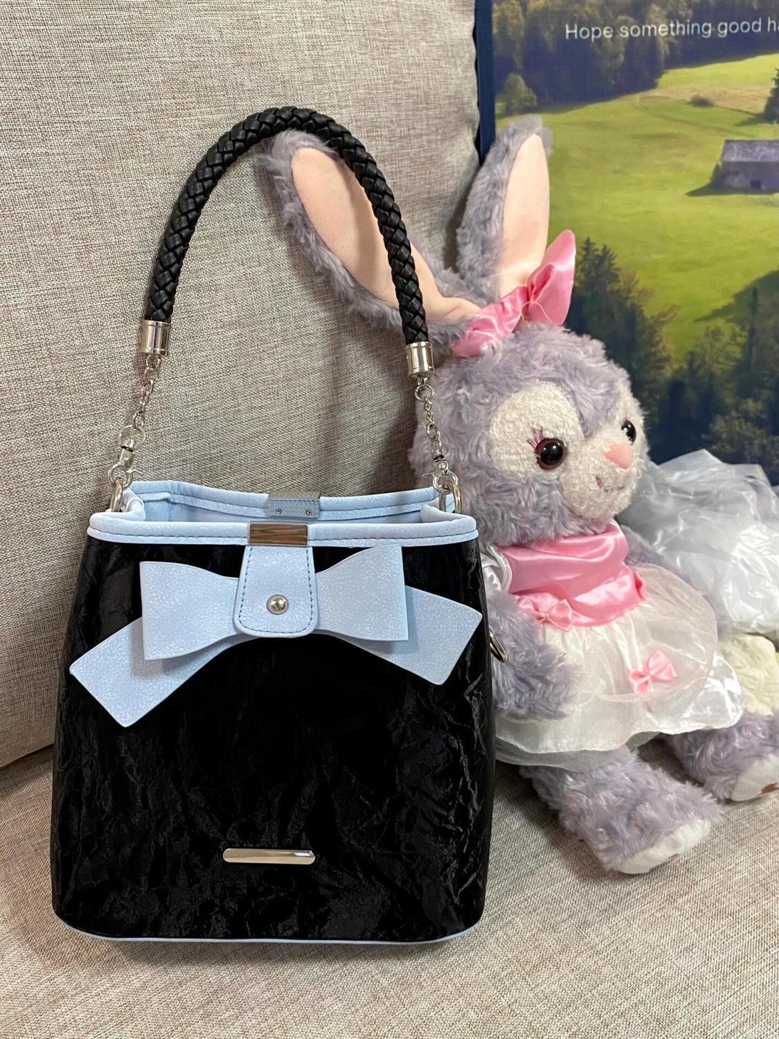 New leisure niche design bow bucket temperament multifunctional trend handbag shoulder commuting diagonal cross bag designer bag