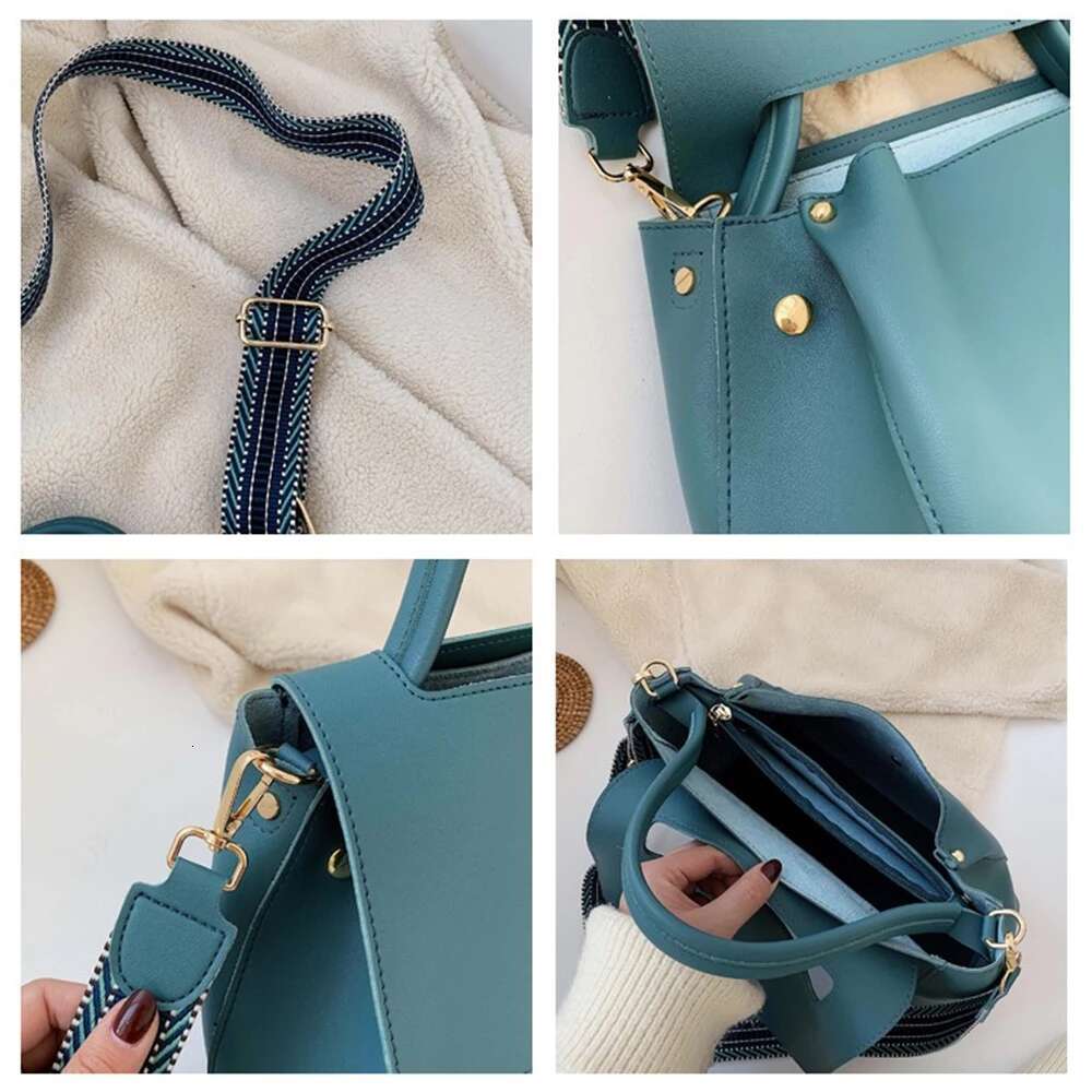 Fashion PU Leather women handbag High capacity 2025 winter Solid Color female Shoulder Crossbody Bag Travel Lady totes blue