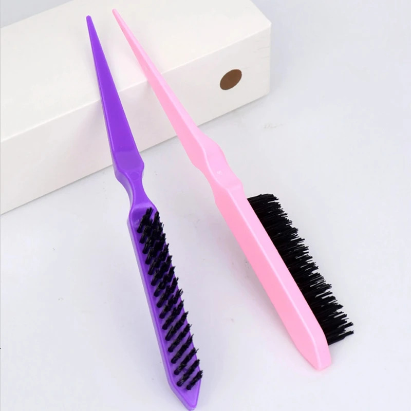 1 Pcs Professional Hair Brushes Comb Teasing Back Combing Brush Slim Line Styling Tools 4 Colors Wholesale 240412