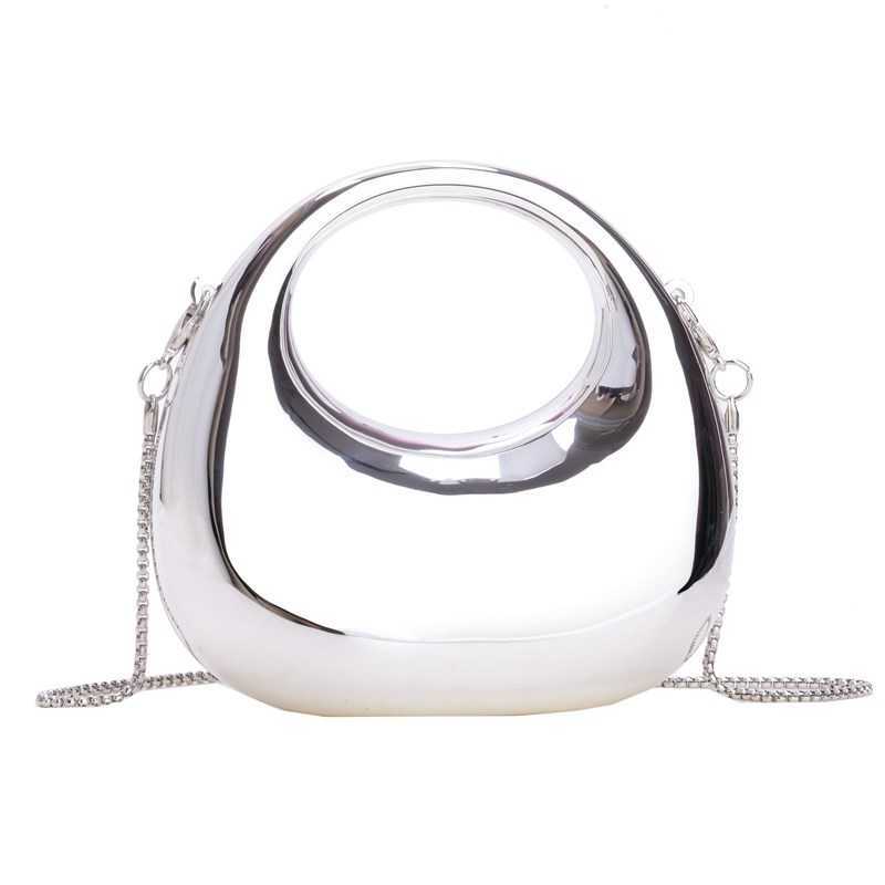 New Fashion Chain Handheld Mini Crescent Acrylic Bag Lipstick Change Single Shoulder Crossbody Bag