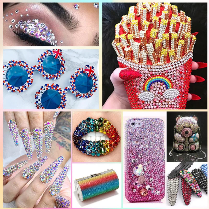Full size blue zircon nail art rhinestone loose for nail glitter with glass crystal stone for nail art decoration H0939 241119