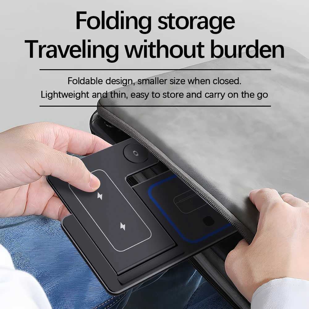3-in-1 Foldable Wireless Charger Stand Suitable for iPhone 15 14 13 12 Pro Max Plus IWatch AirPods 3/2 Fast Charging Station Stand Y241118