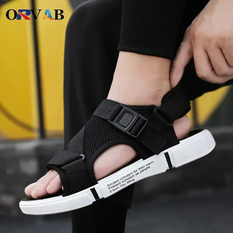 Mens Summer Sandals Comfortable nonslip men Shoes High quality woven beach sandals Gladiator Casual flats jibbizt 241118