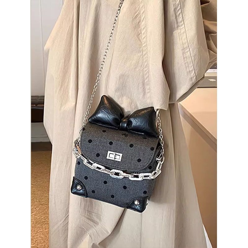 New fashion polka dot small square Korean version niche high end trend shoulder trend bag leisure designer crossbody bag handbag