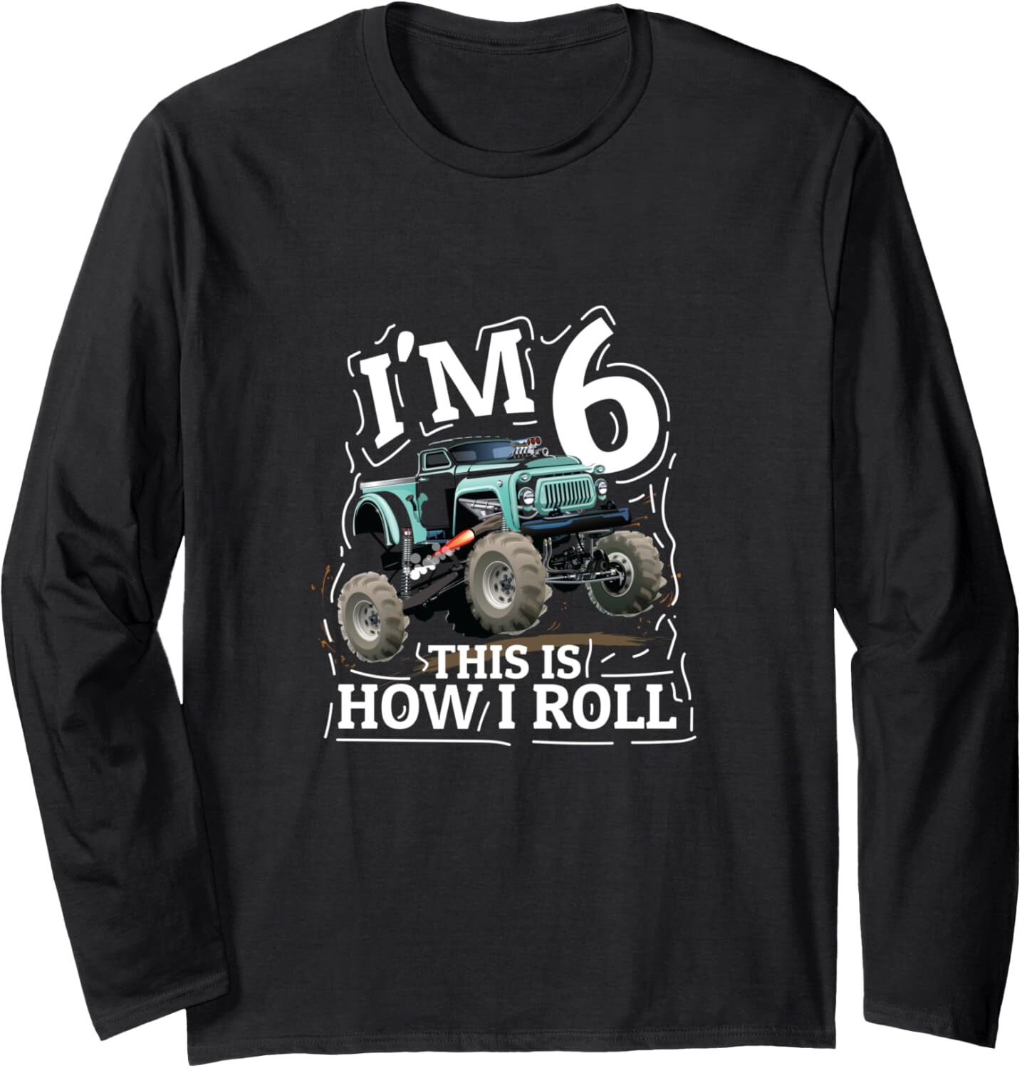 Long Sleeve Shirts for Men sweatshirt Im 6 This Is How I Roll, Biker Funny Gift Long Sleeve T-Shirt T shirt Tee Streetwear Casual tops clothes