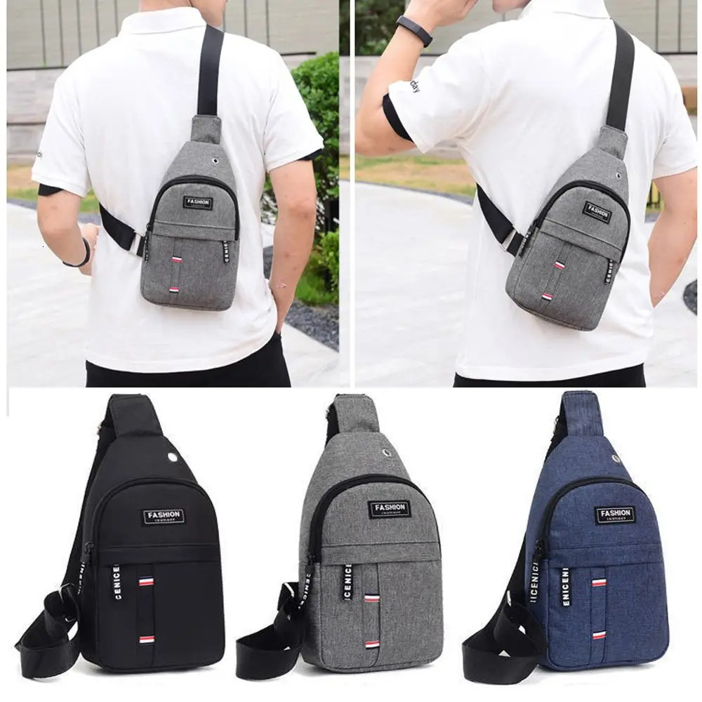Mens Chest Bag Fashion KoreanStyle Casual Sports WaterProof Shoulder Crossbody Cross Body for Men 241118