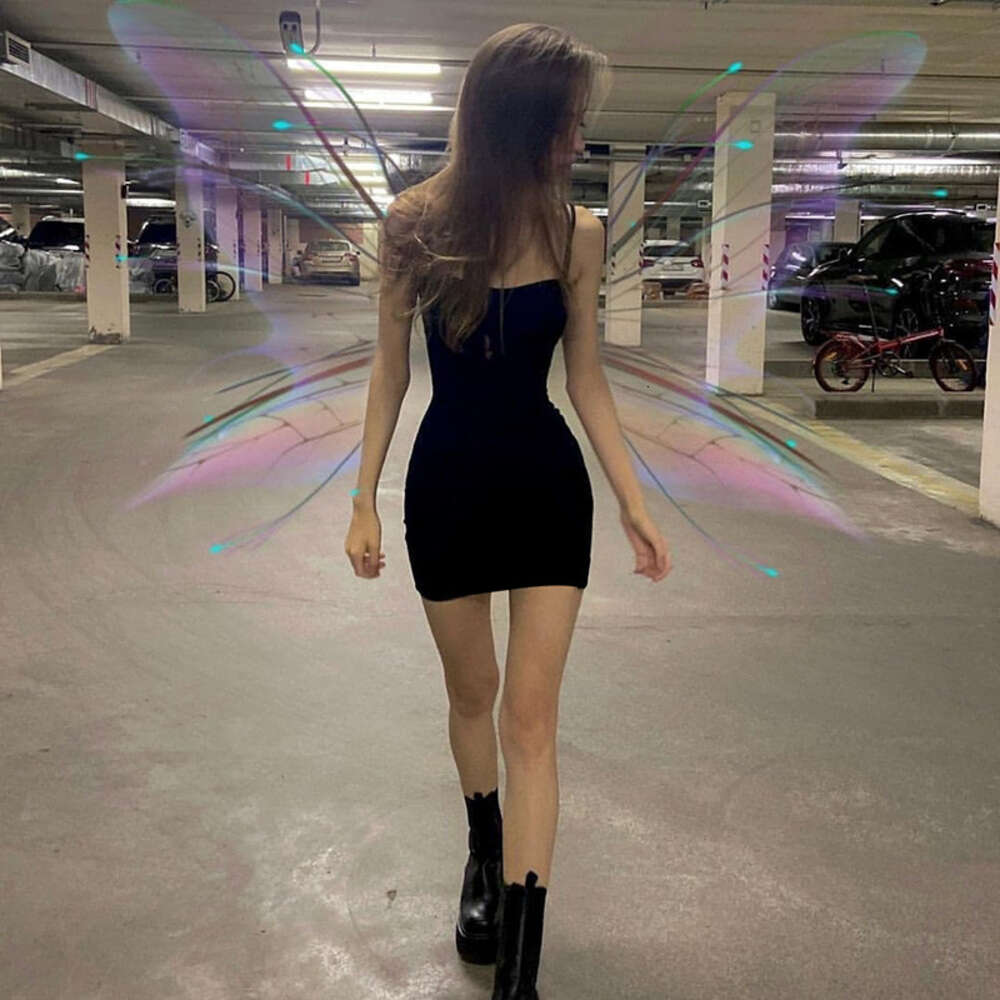 2024 Summer New Women's Solid Slip Dress Sexy Slim Wrap Hip Dress F41917