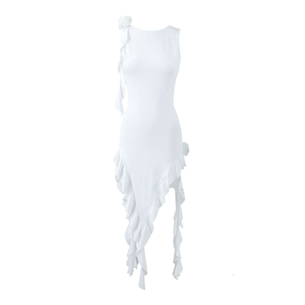 Wind 2024 Instagram Explosive New American Style Wear Sexy Cover Up Dress Jellyfish Ruffle Edge Skirt F41936 ddmySept