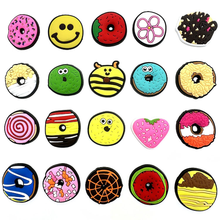 set pvc shoe charms cartoon food decoration buckle hole shoe flower shoe buckle shoe accessories DIY