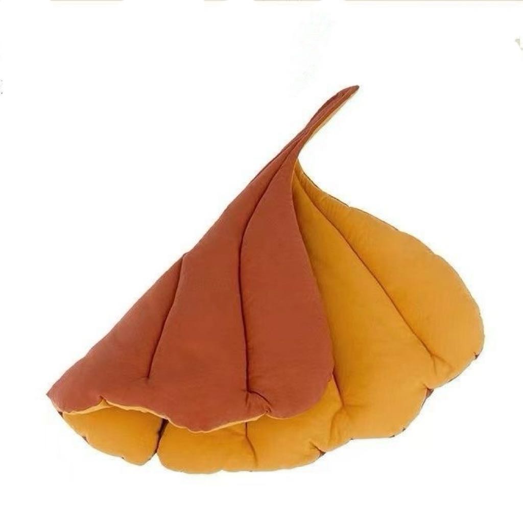 Cat Bed Mats Soft Cotton Leaf Shaped Kitten Cat Puppy Dog Bed Mat Sleep Blanket Home Pets Double Sided Pad Floor Rugs Washable