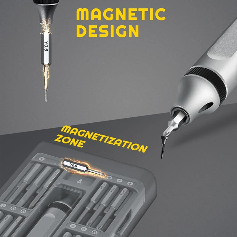 50 in 1 Electric Screwdriver Precision Repair Power Tools Set Magnetic Screw Driver Bits for Home Appliances Watch Phones 240418