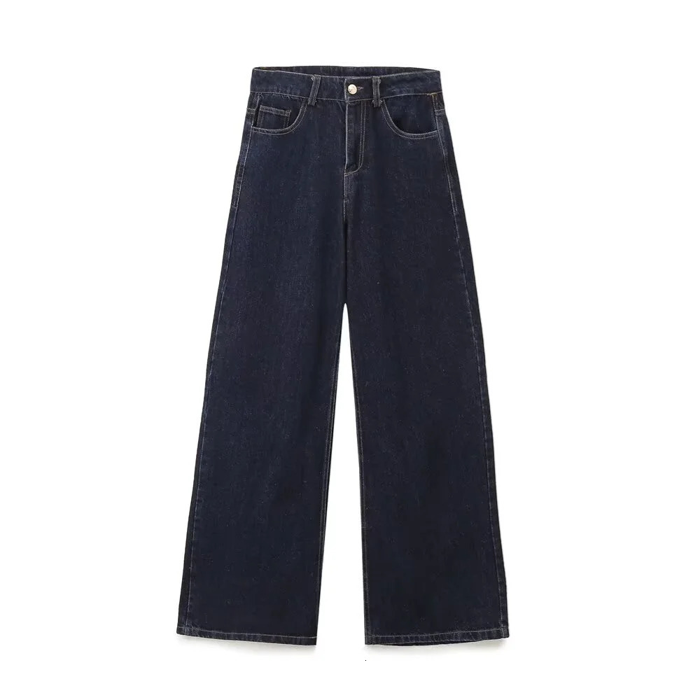 Autumn Womens Fashion Casual Collar Long Sleeve Short Denim Shirt High Waist Wide Leg Jeans Set 241118