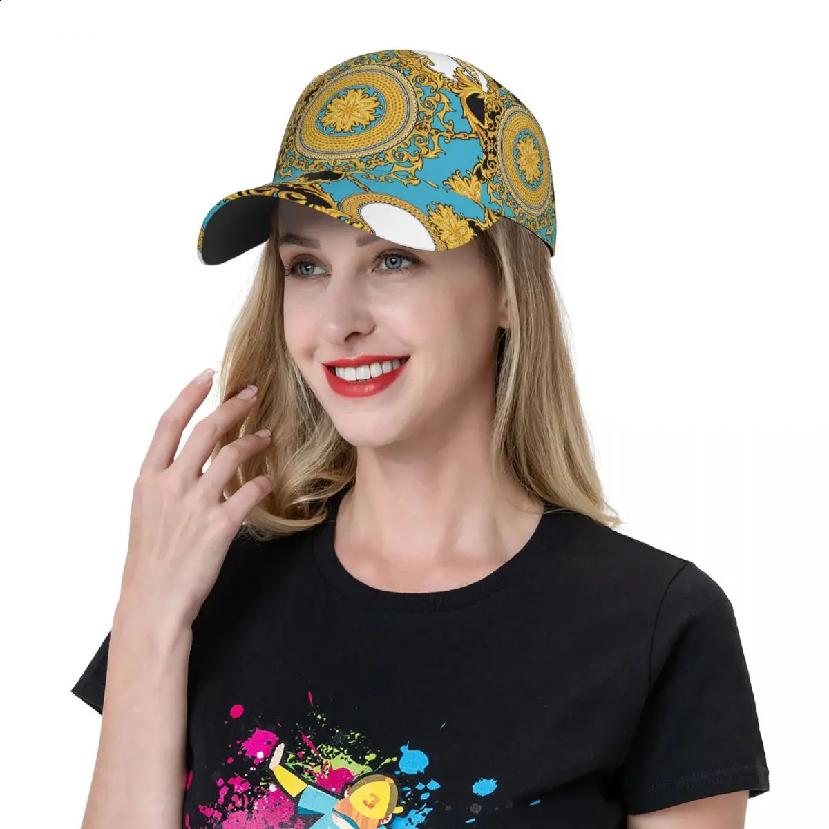 modern Baroque chain outdoor sports hat mens baseball hat mens Visor hat baseball hat street hip-hop hat golf hat mens 241119