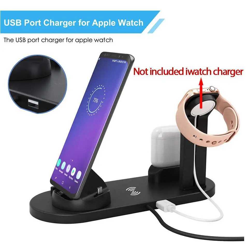 30W 7-in-1 wireless charger stand pad suitable for iPhone 14 13 12 Pro Max Watch Airpods Pro iWatch 8 7 fast charging dock Y241118