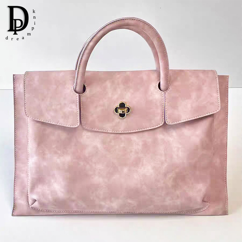 Design Fashion Woman Laptop PU Leather Business Office Lady Briefcase Vintage Student Large Capacity Daily Tote Bag