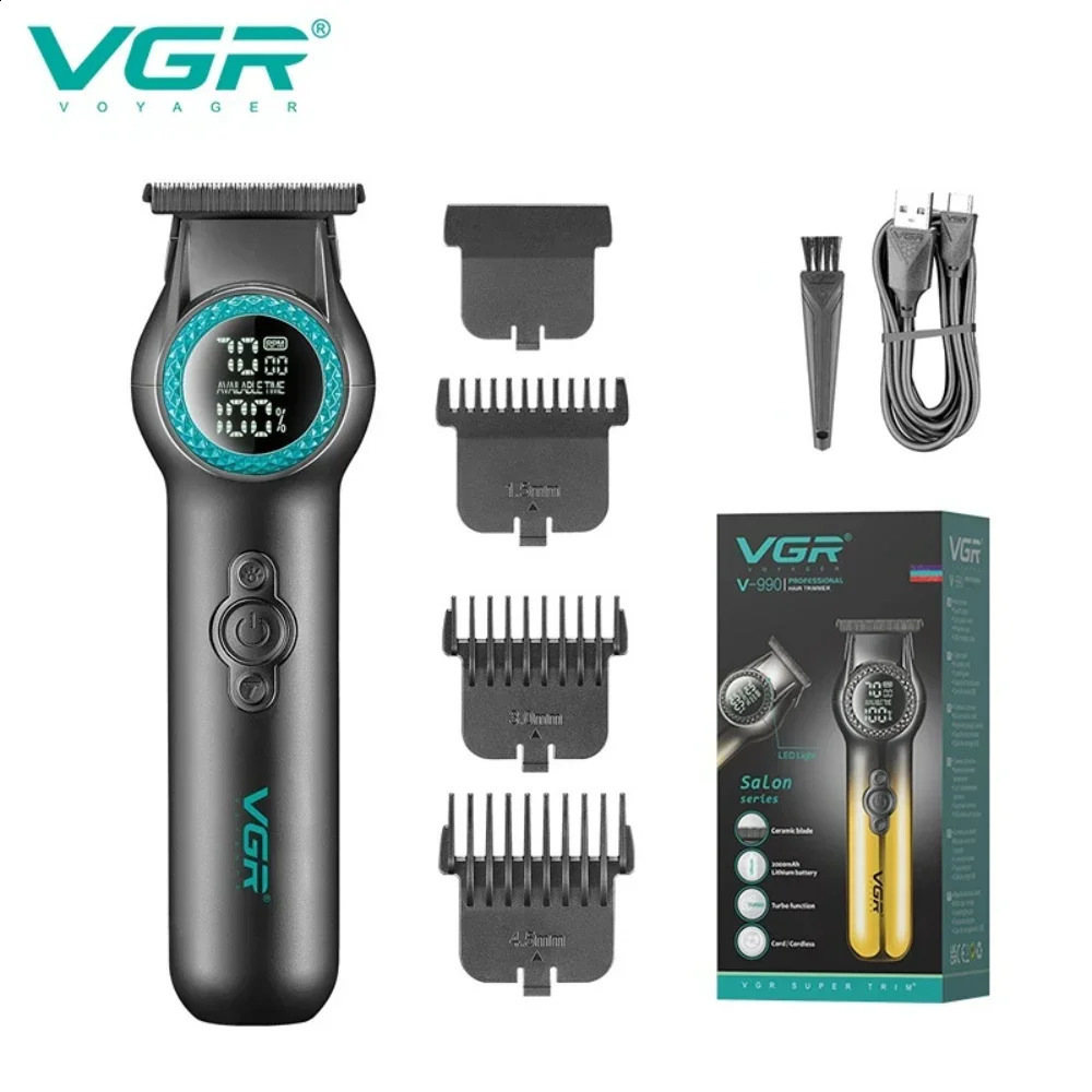 VGR Hair Clipper Cordless Rechargeable 8000 RPM V-990 241119