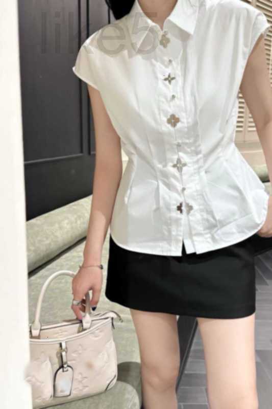 Women's T-Shirt designer l v tshirt for women 2024 early spring Full print jacquard Fine cotton shirt design short-sleeved T-shirt woman clothes 8899 NYX7