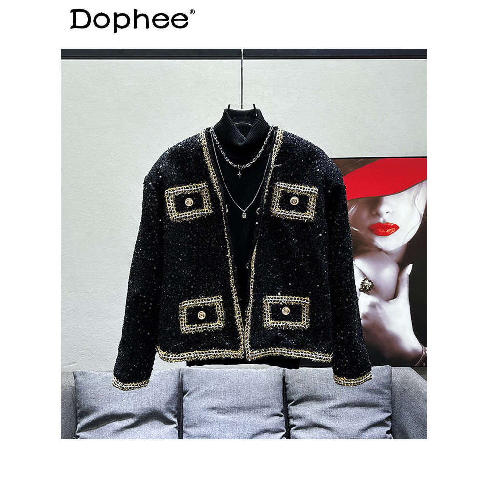 2024 Spring New High-End Sequined Coats Men's Fashionable Loose Comfortable Handsome Short Trendy Male Long Sleeve Jackets