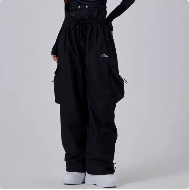 2025 Men Women Baggy Ski Pants Waterproof 15000 Windproof Loose Snowboarding Pants Snowpants Outdoor Hip-hop Ski Cargo Pants 241118