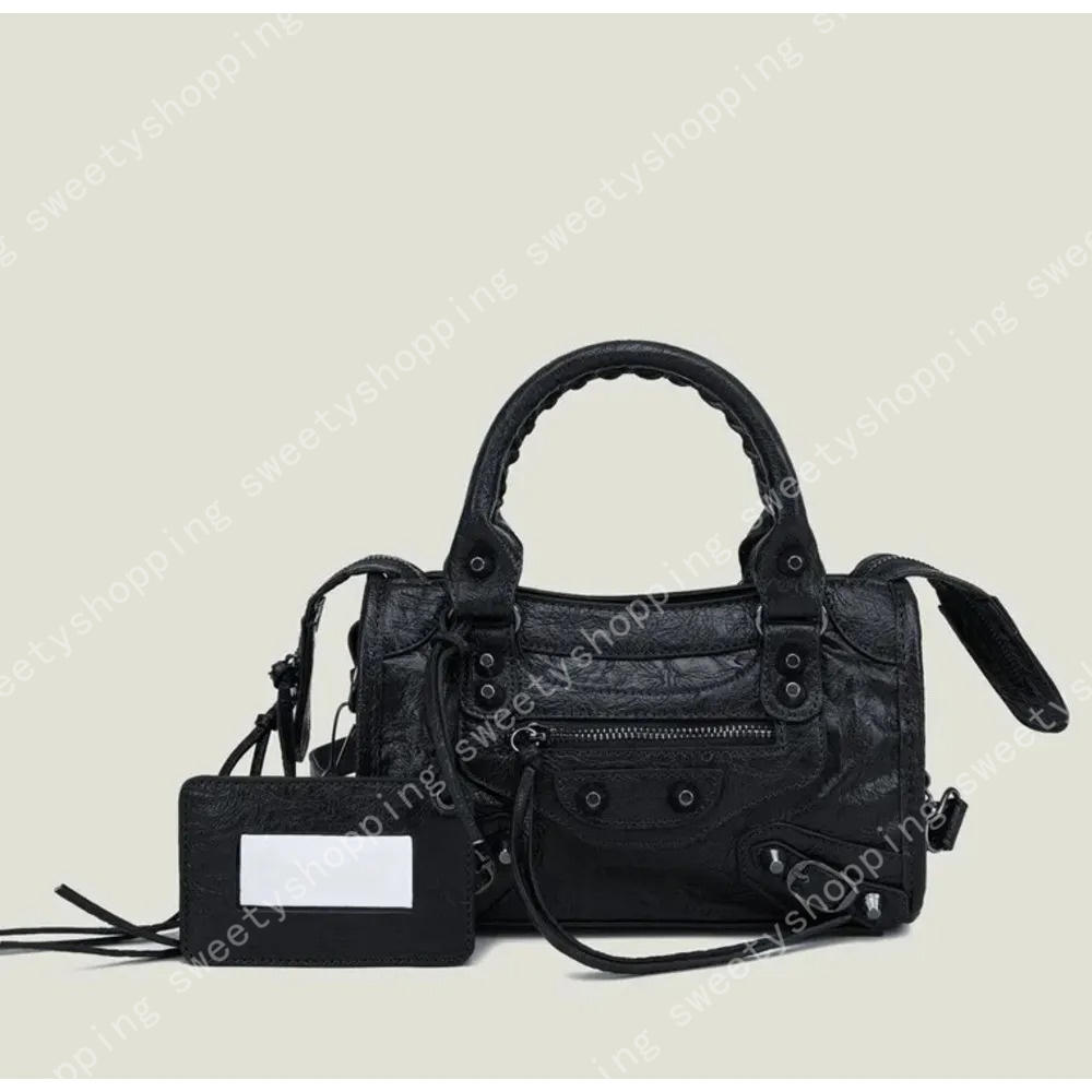 City bag women designer bag leather tote shoulder bags simple crossbody luxury bags designer women bag motorcycle handbag solid color fashion street