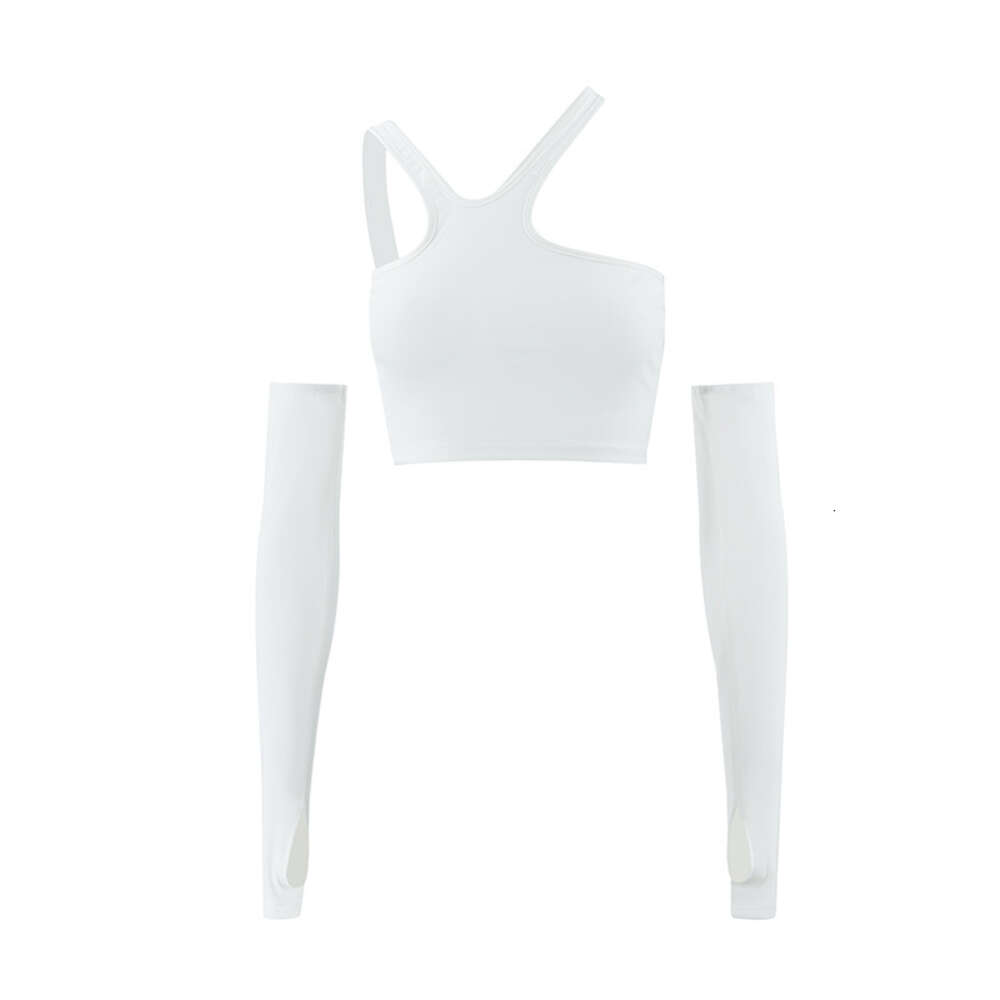 2024 Autumn New Women's Fashion Naked Off Shoulder Irregular Split Hand Sleeves Slim Fit Sexy T-shirt for Women F41916