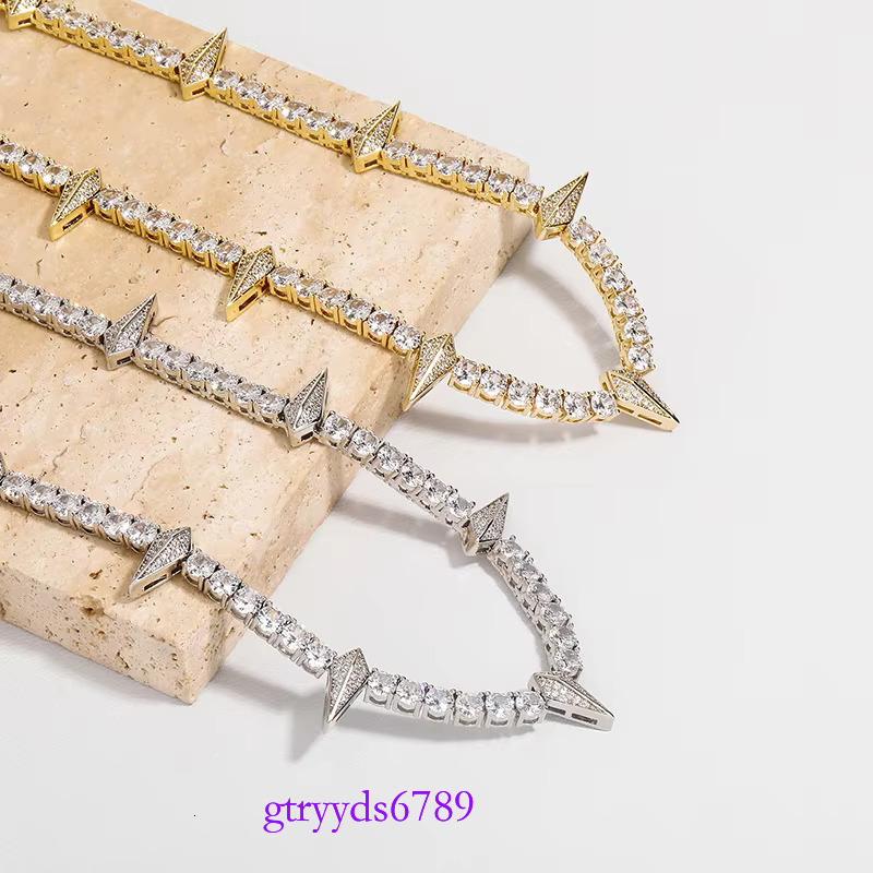 Women Wolf Tooth Black Panther Wakanda King Thorns Men Vvs Moissanite Tennis Chain Sterg Sier Necklace Chains Gold
