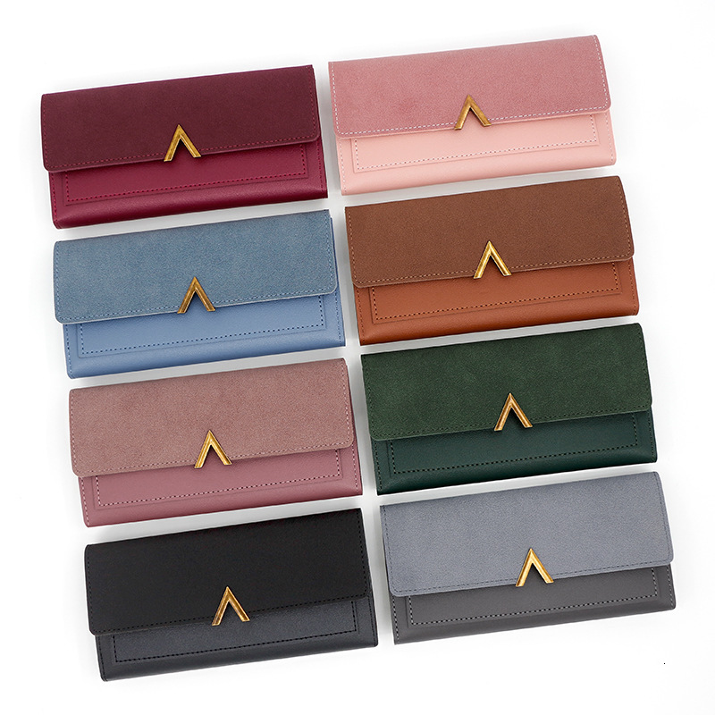 New Womens Wallet Fashionable and Simple Womens Pu Long Wallet Multi card Card Bag Handbag