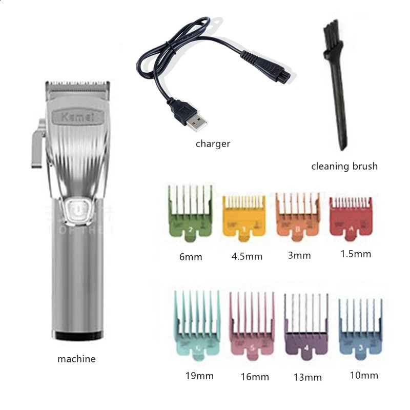Original Kemei Professional Cordless Rechargeable Mens Hair Trimmer Electric Hair Clipper 241119