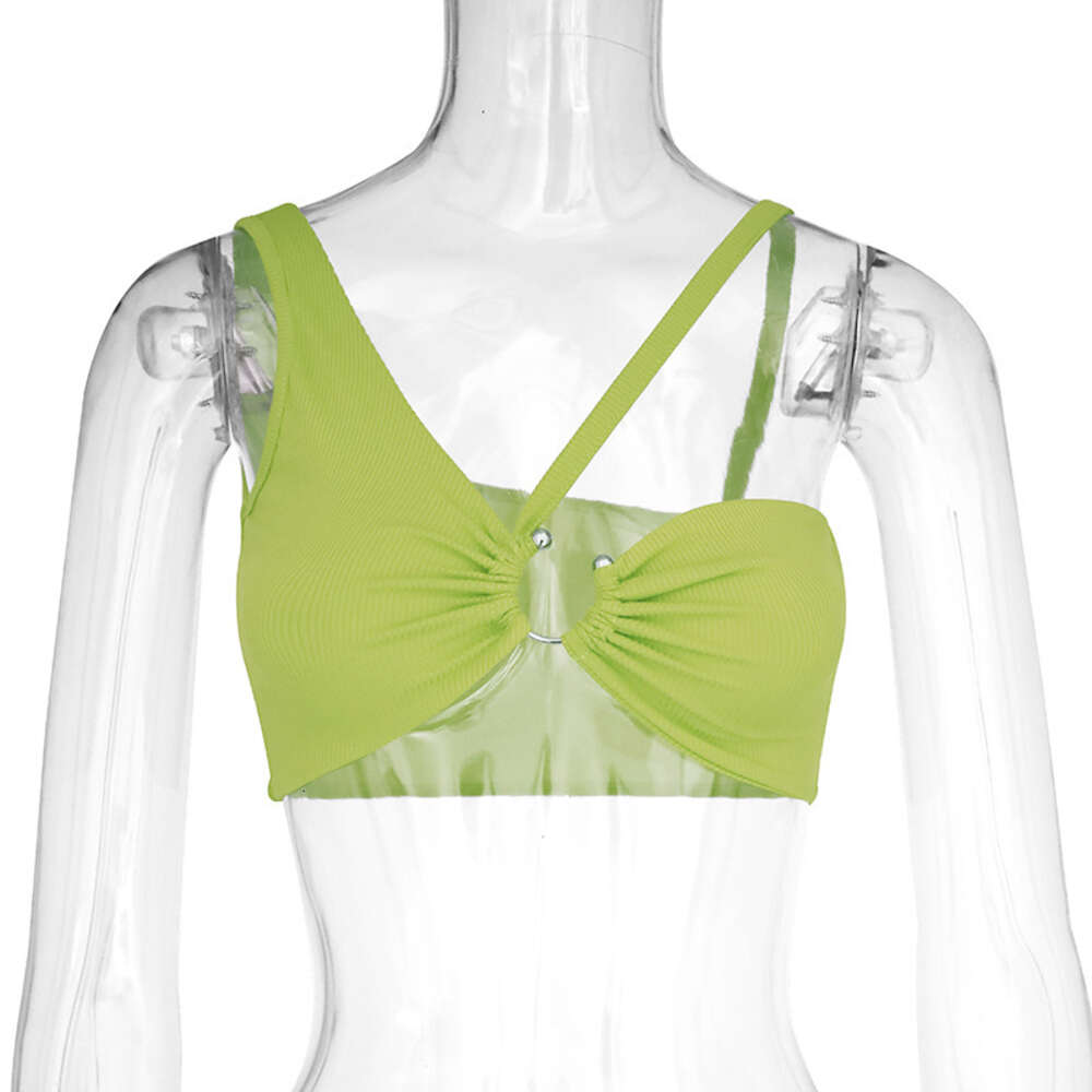 American Style Suspender New Product Short Top Spicy Girl BM Vest Women's Hollowed Out Clothes F41916