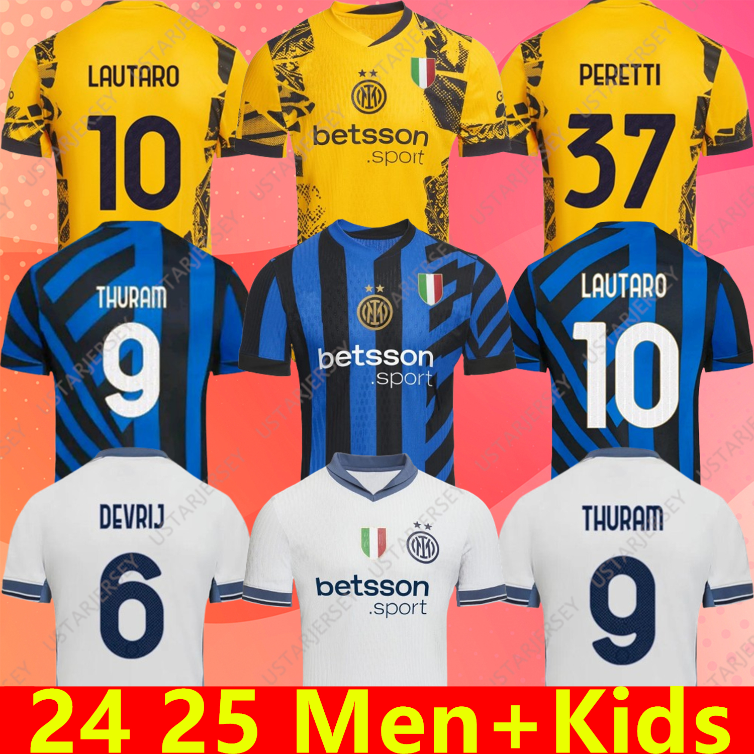 24 25 alexis Soccer Jerseys LAUTARO THURAM BARELLA Kid Kit Maillot de FRATTESI FINAL 2025 Maglie Football Shirt Child third Special Inters Milans fans player version