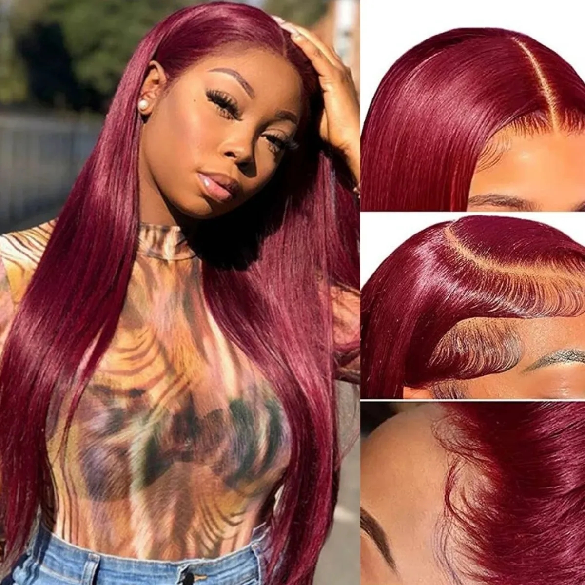 13*4 lace Water Wave Glueless Hair 34 Inch Brazilian Look Like Human Hair Wigs Glueless Lace Front Wigs Luxurious Straight Synthetic Ready to Wear Wig