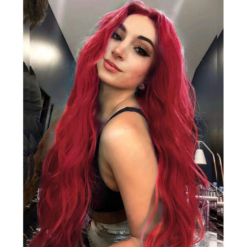 13x4 Deep Wave Water 30inch Similar to Real Human Hair Wigs Lace Front Wigs Brazilian Body Wave Lace Cosure Wig Pre Plucked Wave Wigs Synthet Silky La