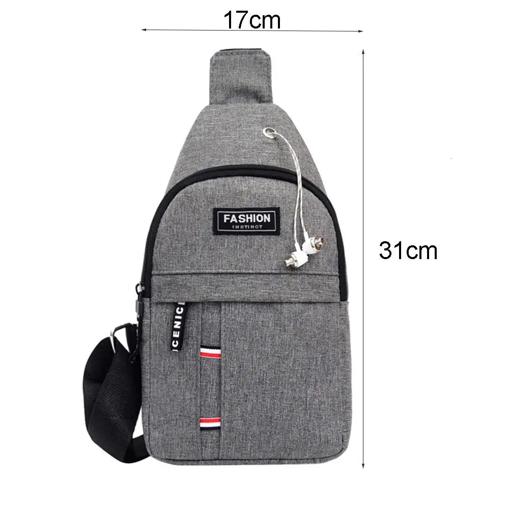 Mens Chest Bag Fashion KoreanStyle Casual Sports WaterProof Shoulder Crossbody Cross Body for Men 241118