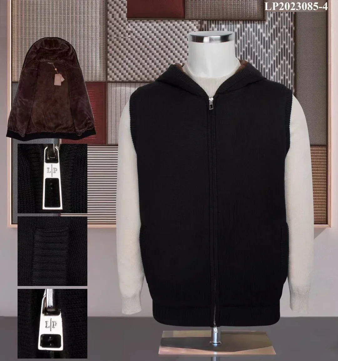 BILLIONAIRE BLKA CPTG Vest Thick Men 2024 Autumn Winter Hooded Cashmere New Warm Fashion Big Size M-4Xl High Quality Coat