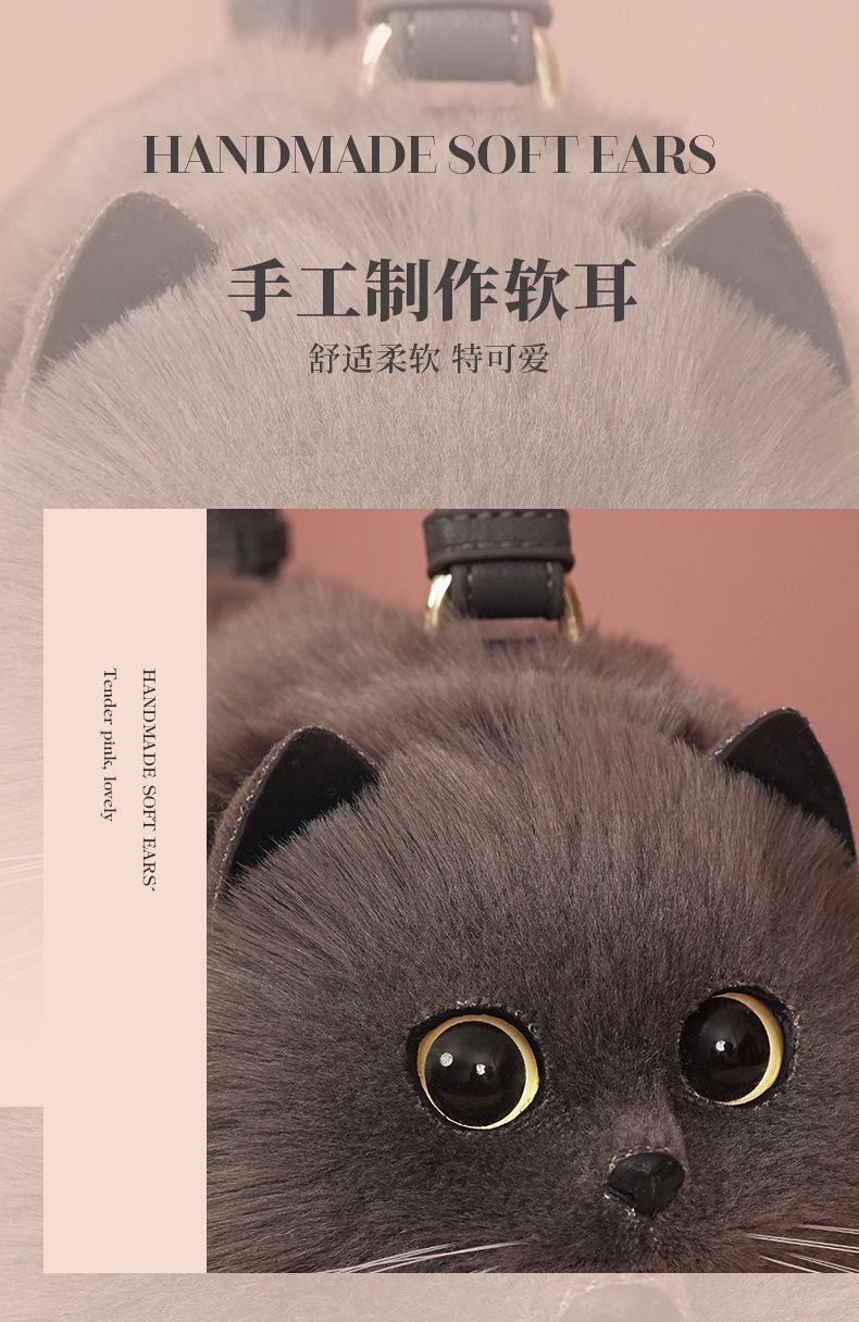 Shoulder For Women Cute Handbag Handmade Cat Doll Bag Female Birthday Gift Mini Messenger Bags Crossbody Silks and Satins BagVoyage