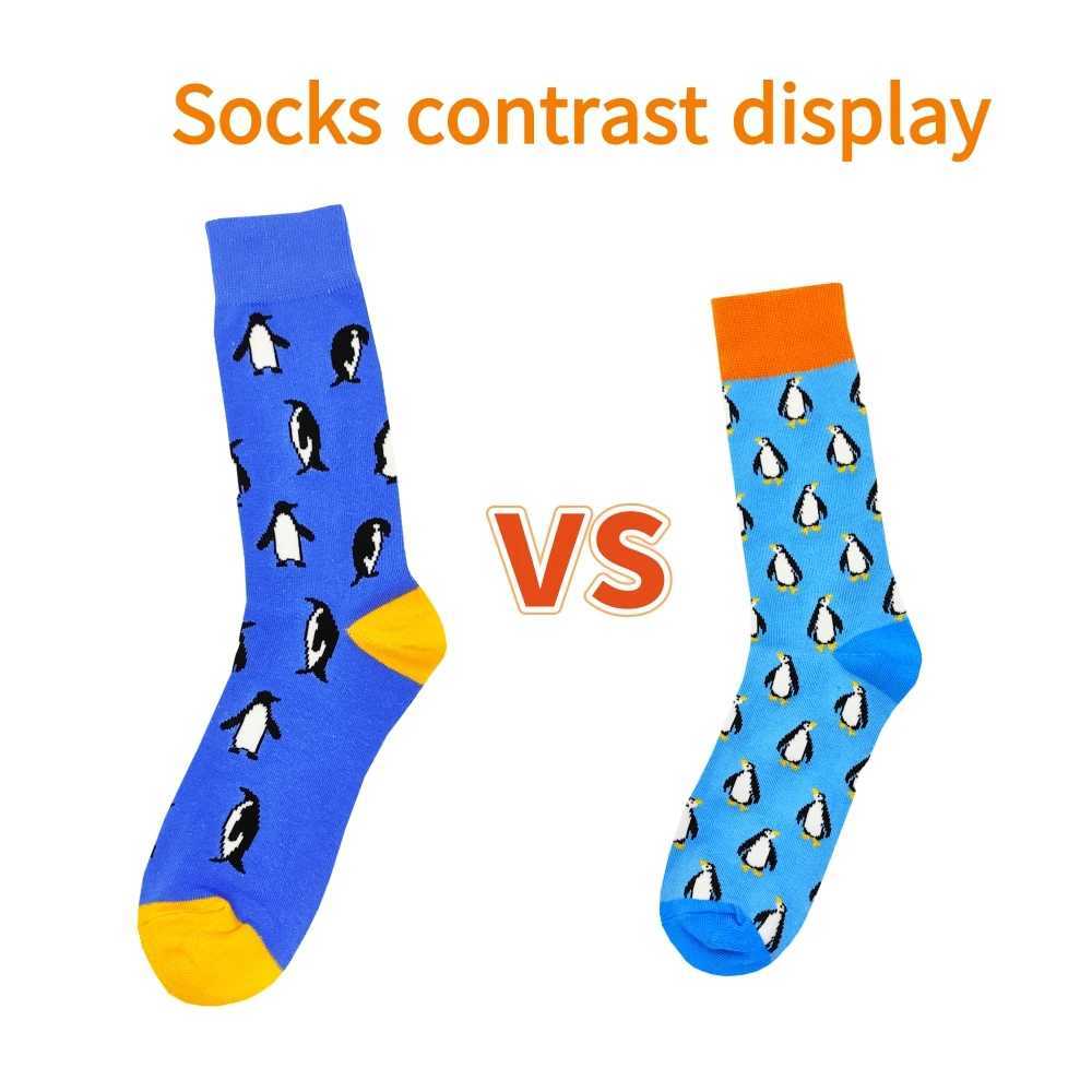 6 Pairs Fashion Casual Women and Men Socks Art Van Gogh Stripe Harajuku Fruit Animal Sloth Beer Funny Socks Dress Cotton SocksXJ241118