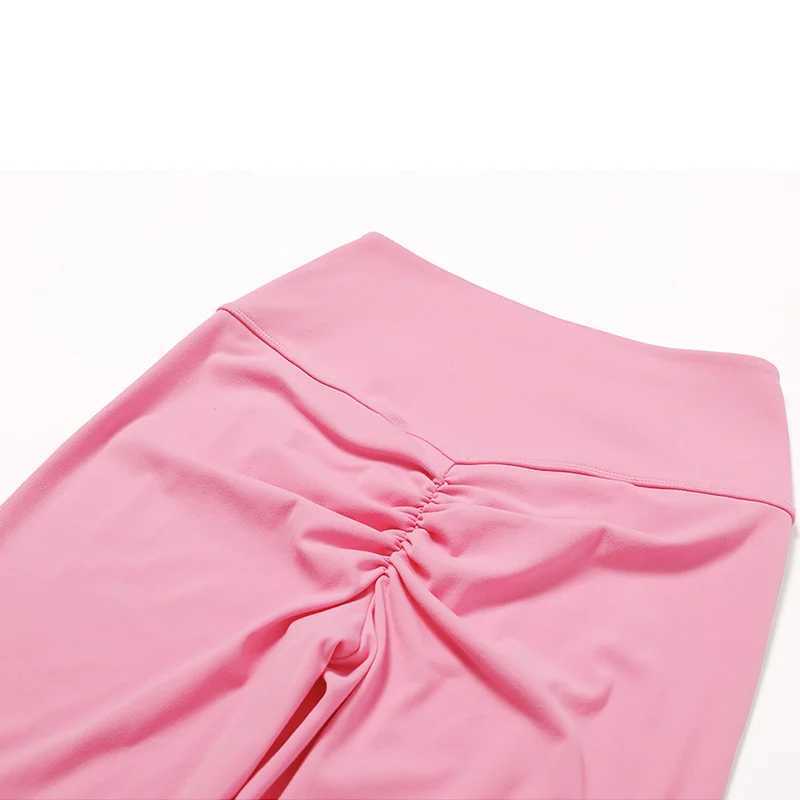 New Arrival Wide and powerful gym workout fitting Flare pants high waisted Fitn workout leggings running pants warm push yoga pants Z241119