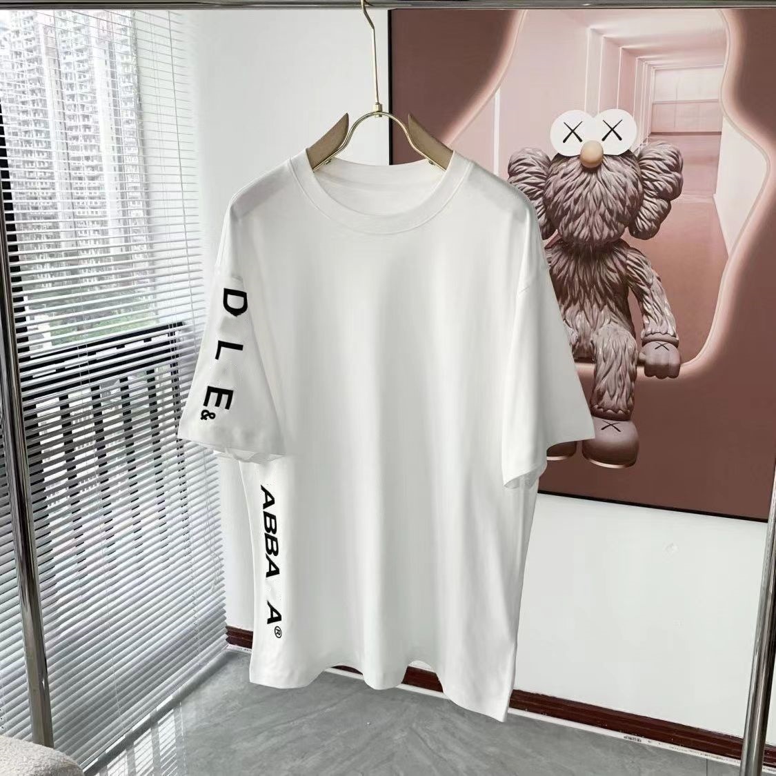 Italian Milan designer high quality men's T-shirt hundred matching couples cotton T-shirt summer four colors letter print vest top trend T-shirt S-XXXXL