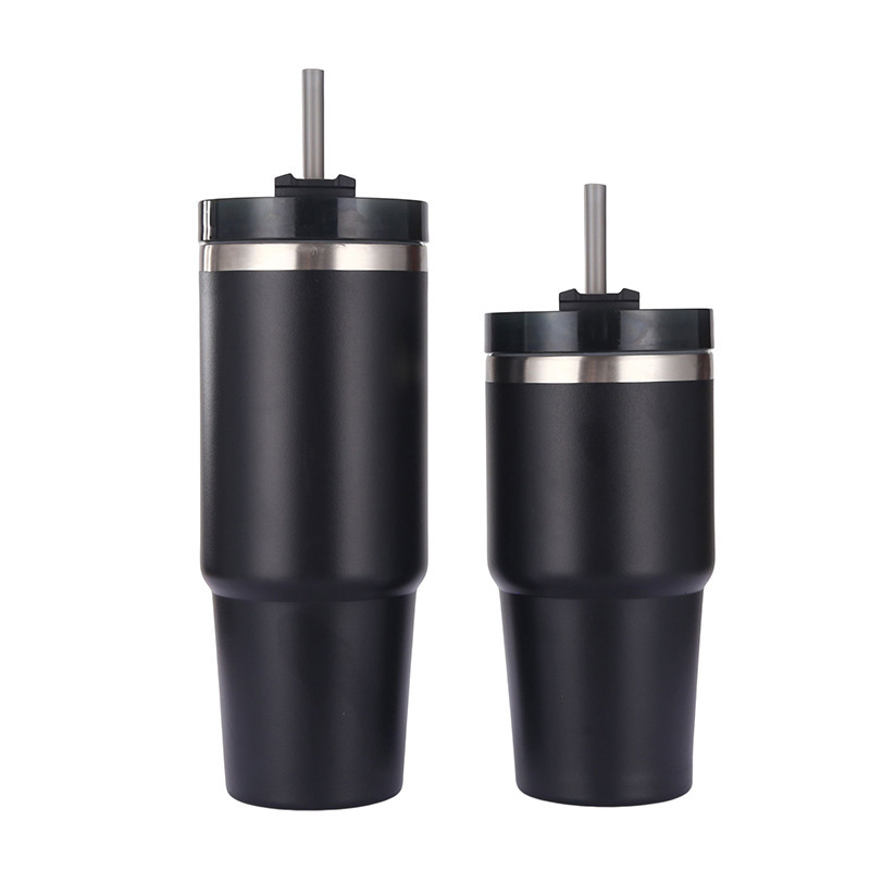 30oz Stainless Steel Travel Mug with Lid Double Wall Vacuum Insulated Bulk Tumbler Powder Coated Coffee Cup Suitable for Vehicle Cup Holders XJY66