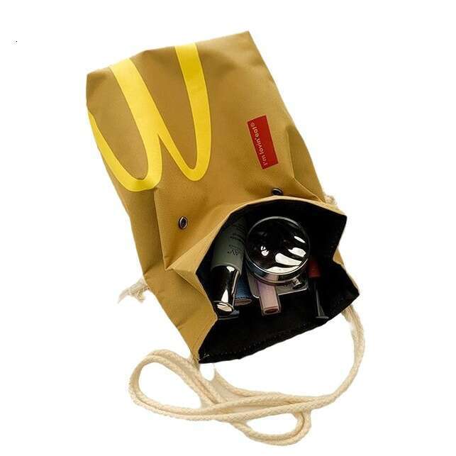 Personalized design McDonald's ins 2024 new canvas backpack women's single shoulder large capacity student class bag